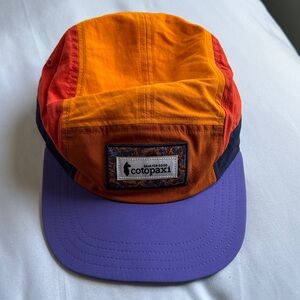 Cotopaxi Unisex Cap One Sise Orange, Purple Hiking Camping Running 5 Panel Tech